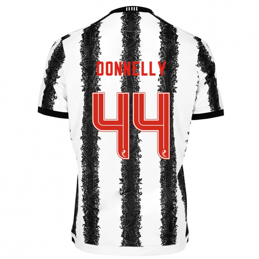 Danxen Mujer Camiseta Liam Donnelly #44 Blanco Negro 1ª Equipación 2025/26 La Camisa México