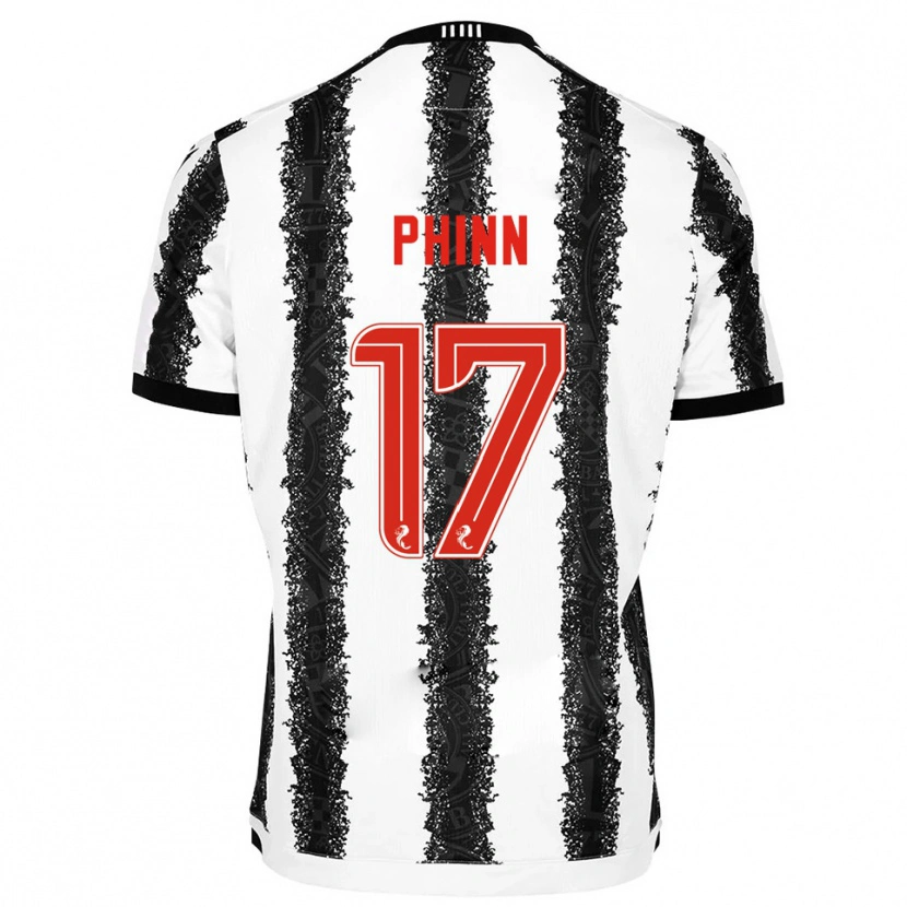 Danxen Mujer Camiseta Shaun Phinn #17 Blanco Negro 1ª Equipación 2025/26 La Camisa México