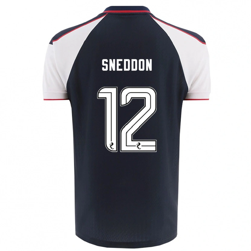 Danxen Mujer Camiseta Jamie Sneddon #12 Azul Marino Blanco 1ª Equipación 2025/26 La Camisa México