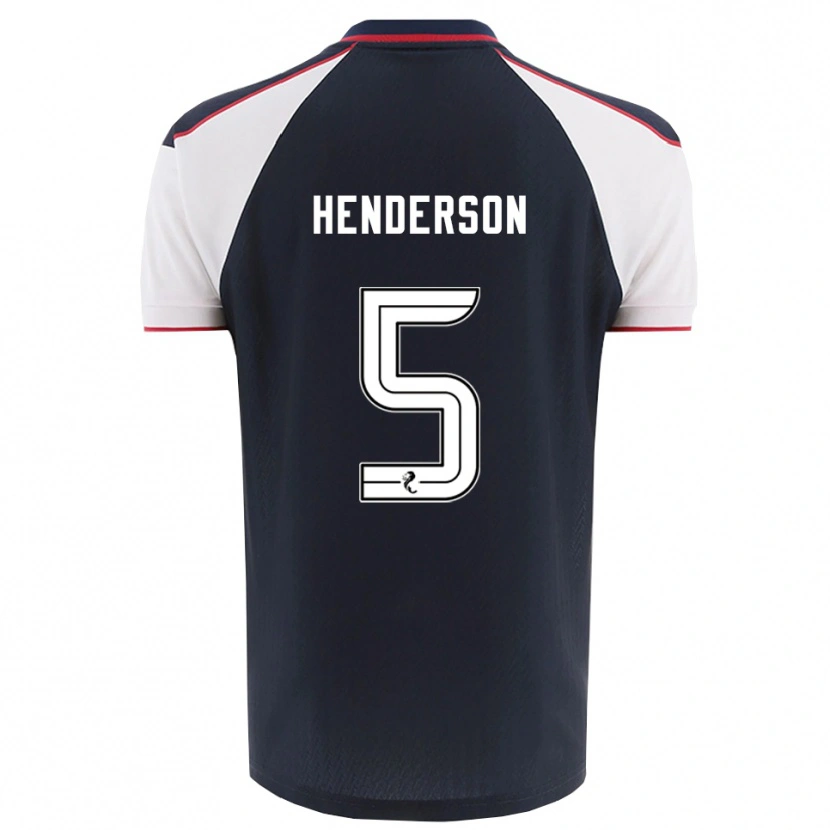 Danxen Mujer Camiseta Liam Henderson #5 Azul Marino Blanco 1ª Equipación 2025/26 La Camisa México