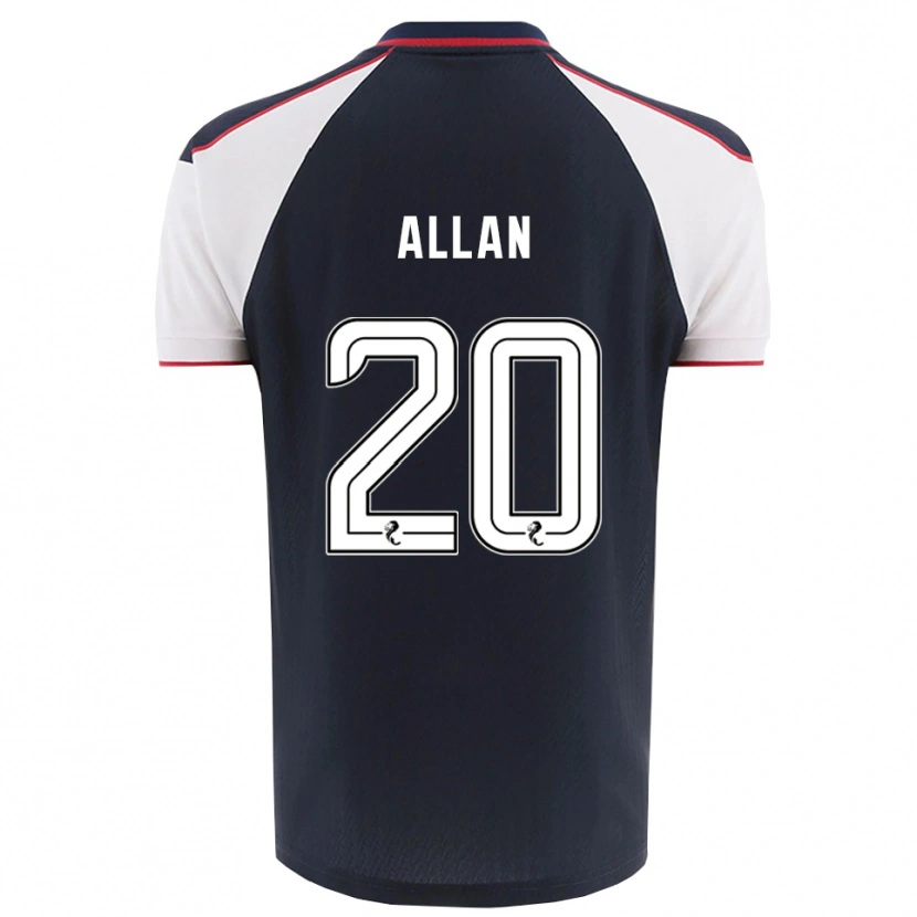 Danxen Mujer Camiseta Connor Allan #20 Azul Marino Blanco 1ª Equipación 2025/26 La Camisa México