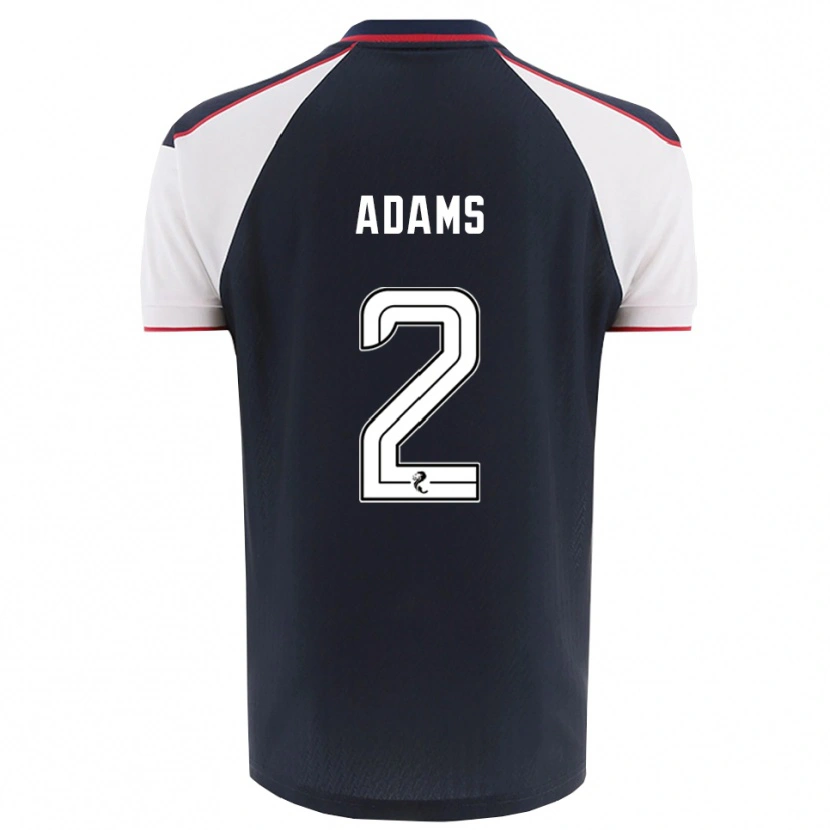 Danxen Mujer Camiseta Keelan Adams #2 Azul Marino Blanco 1ª Equipación 2025/26 La Camisa México