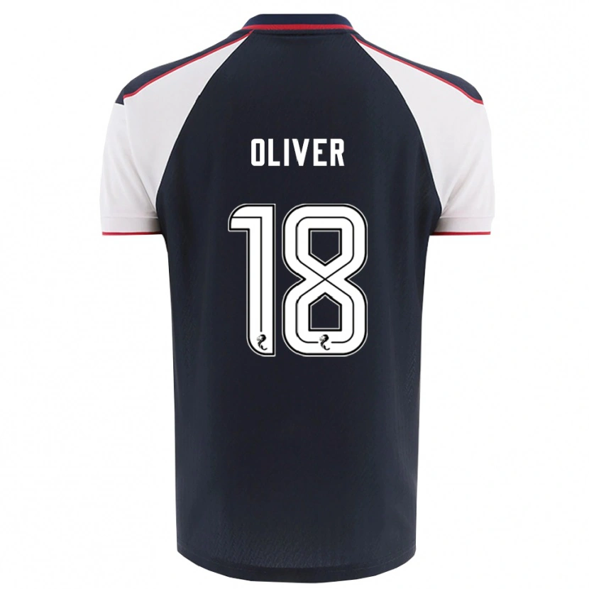 Danxen Mujer Camiseta Gary Oliver #18 Azul Marino Blanco 1ª Equipación 2025/26 La Camisa México