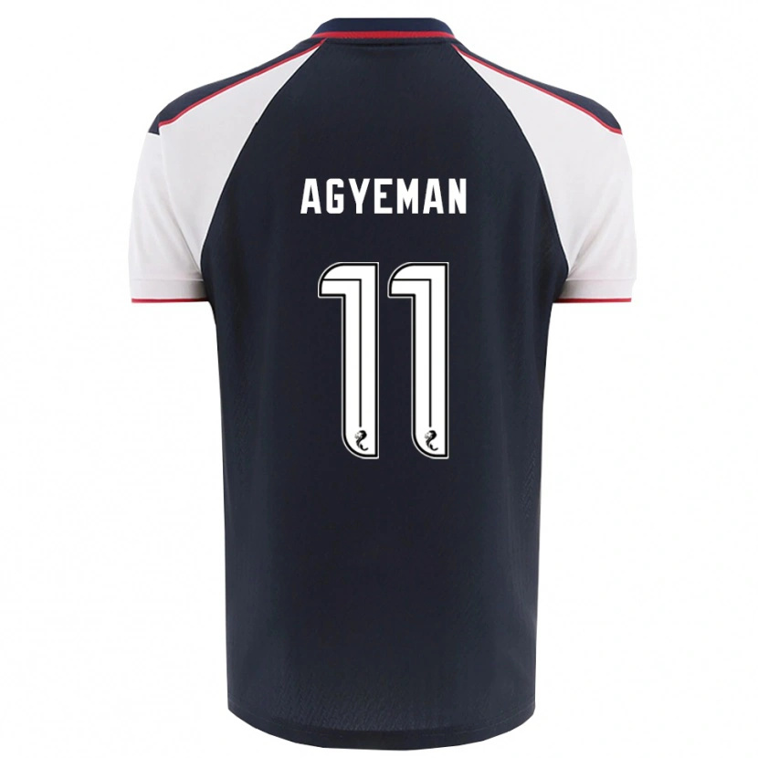 Danxen Mujer Camiseta Alfie Agyeman #11 Azul Marino Blanco 1ª Equipación 2025/26 La Camisa México