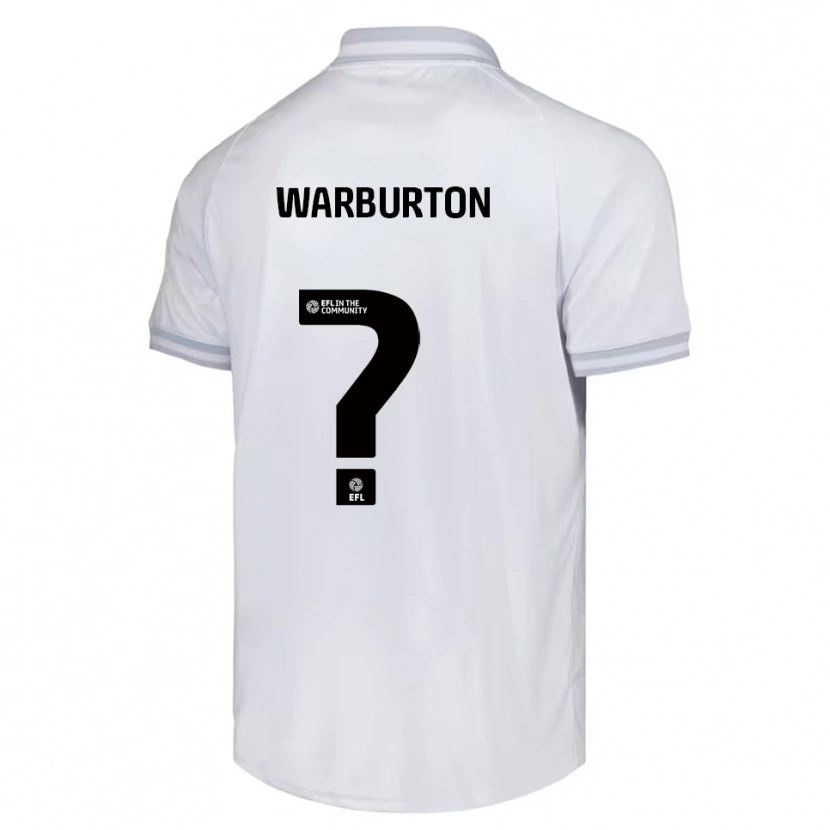 Danxen Mujer Camiseta Owen Warburton #0 Blanco Gris Negro 2ª Equipación 2025/26 La Camisa México