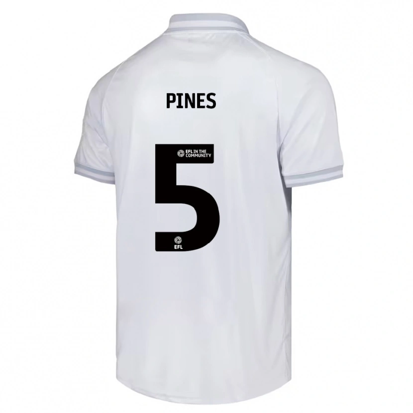 Danxen Mujer Camiseta Donovan Pines #5 Blanco Gris Negro 2ª Equipación 2025/26 La Camisa México