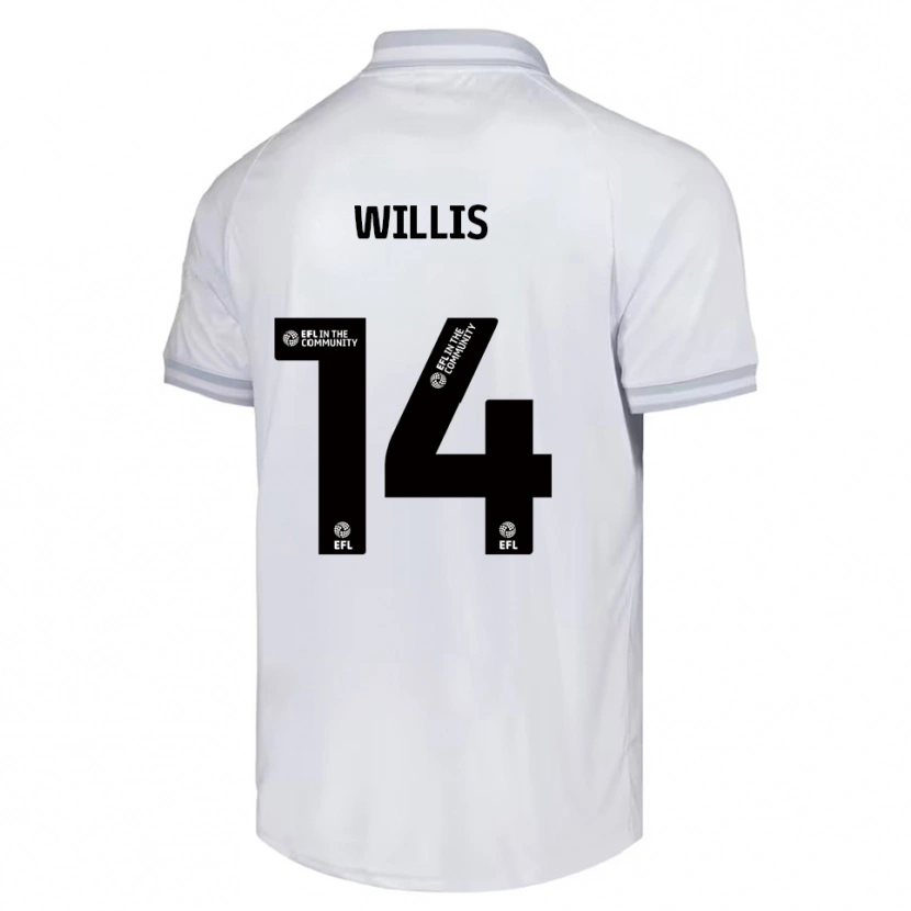Danxen Mujer Camiseta Nathan Willis #14 Blanco Gris Negro 2ª Equipación 2025/26 La Camisa México