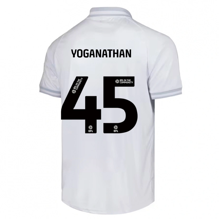 Danxen Mujer Camiseta Vimal Yoganathan #45 Blanco Gris Negro 2ª Equipación 2025/26 La Camisa México