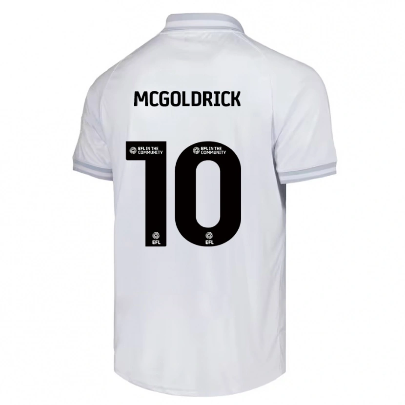 Danxen Mujer Camiseta David Mcgoldrick #10 Blanco Gris Negro 2ª Equipación 2025/26 La Camisa México