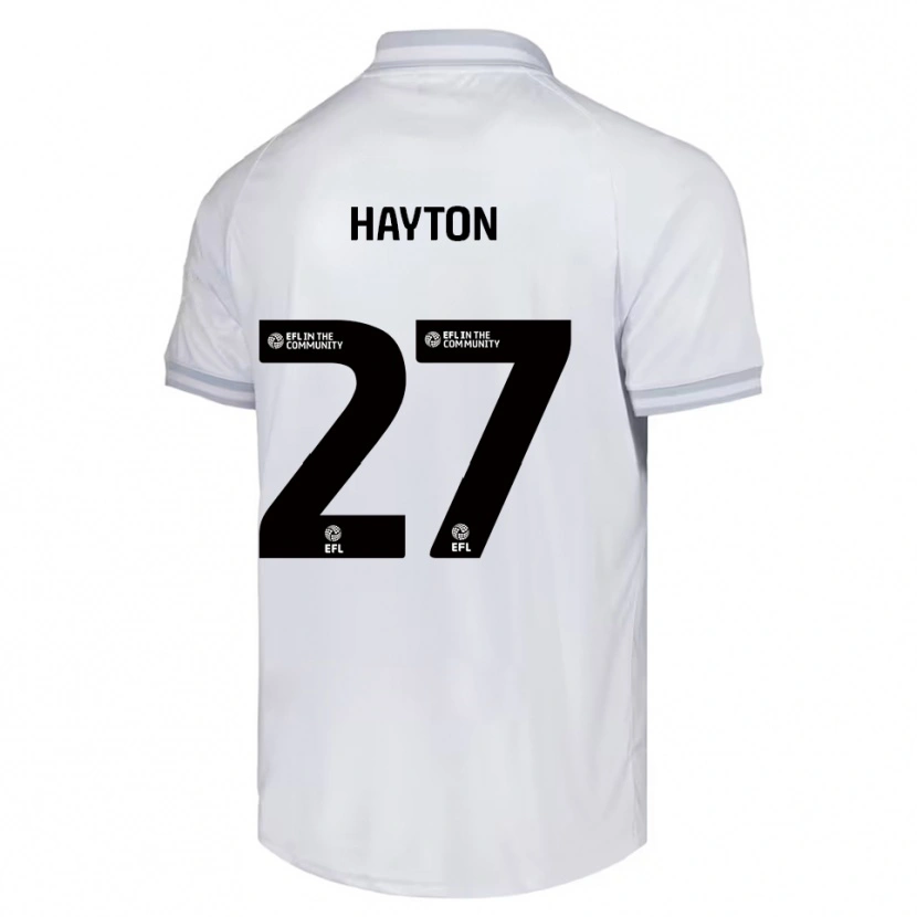 Danxen Mujer Camiseta Adam Hayton #27 Blanco Gris Negro 2ª Equipación 2025/26 La Camisa México
