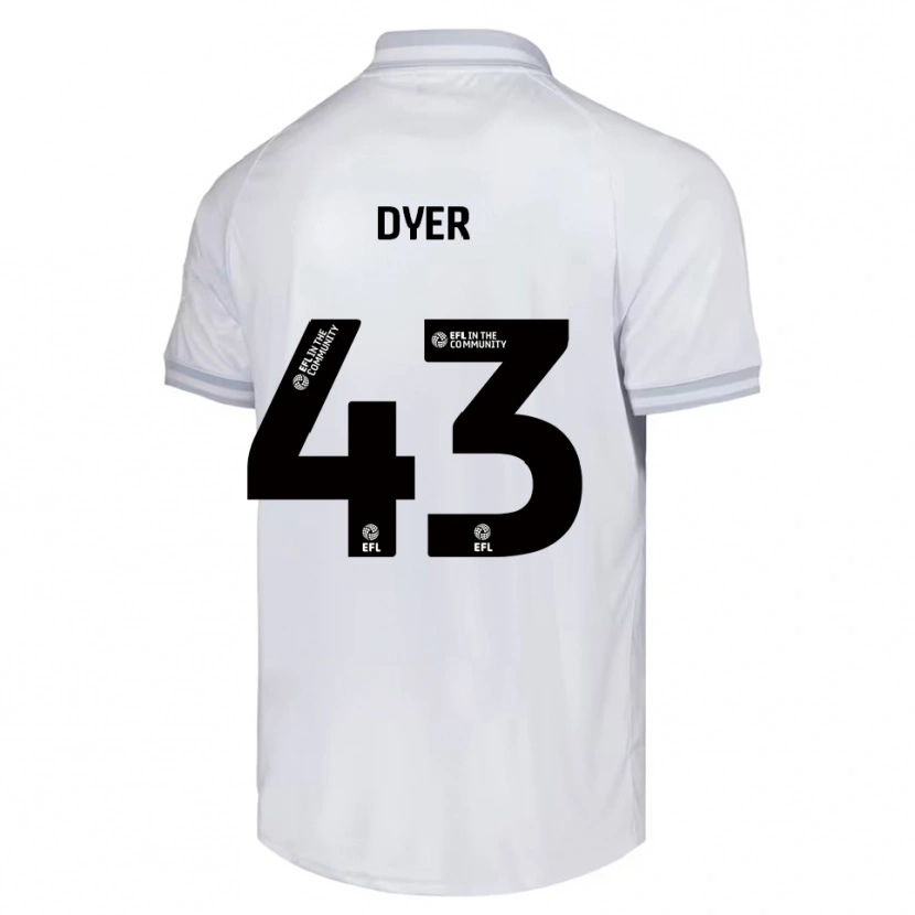 Danxen Mujer Camiseta Josiah Dyer #43 Blanco Gris Negro 2ª Equipación 2025/26 La Camisa México