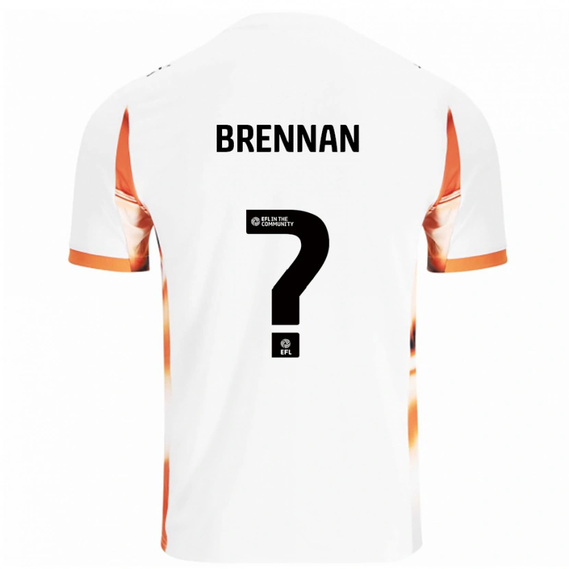 Danxen Mujer Camiseta Emily Brennan #0 Blanco Naranja Negro 2ª Equipación 2025/26 La Camisa México