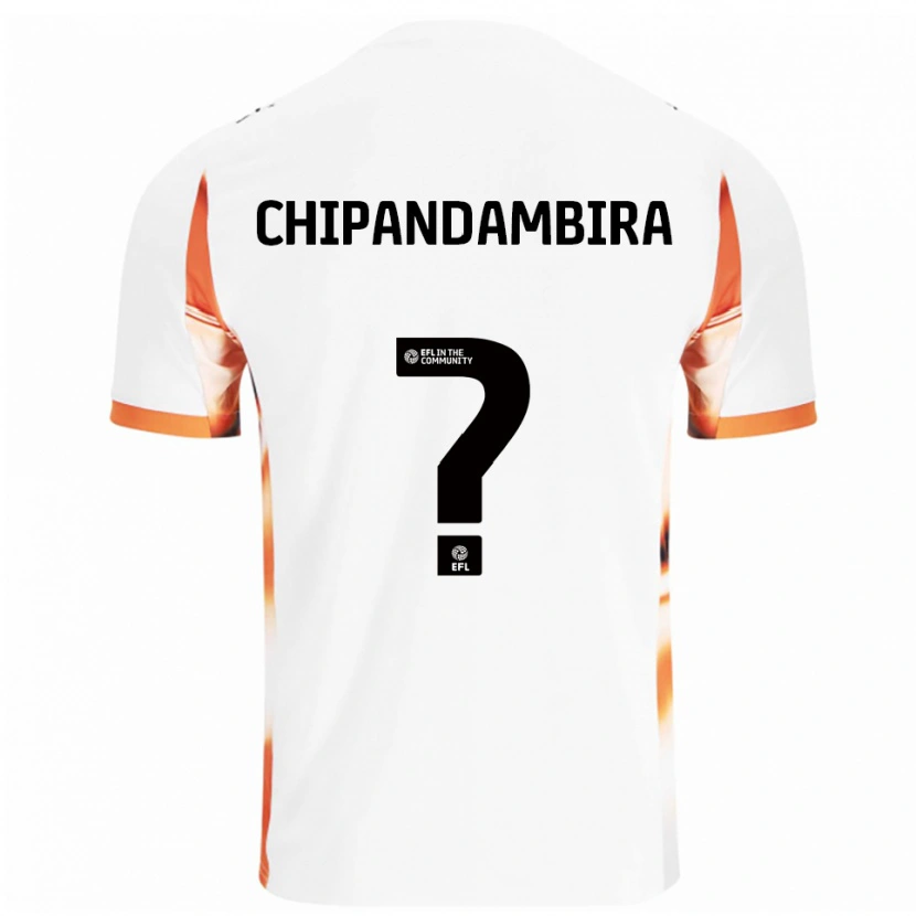 Danxen Mujer Camiseta Tafadzwa Chipandambira #0 Blanco Naranja Negro 2ª Equipación 2025/26 La Camisa México
