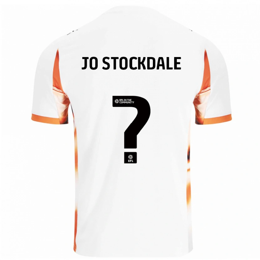 Danxen Mujer Camiseta Elly Jo Stockdale #0 Blanco Naranja Negro 2ª Equipación 2025/26 La Camisa México