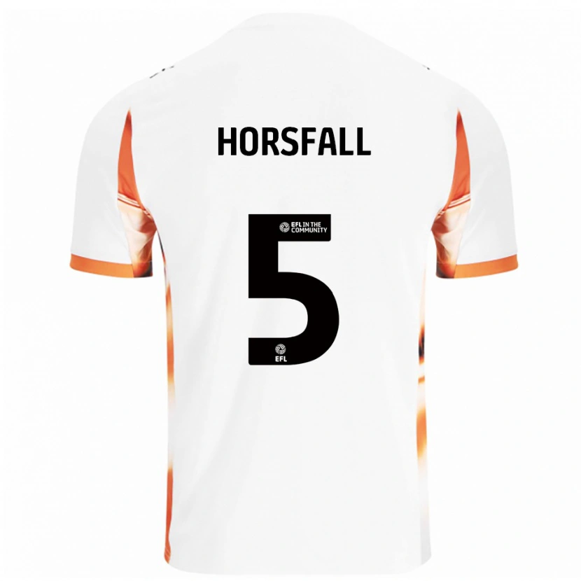 Danxen Mujer Camiseta Fraser Horsfall #5 Blanco Naranja Negro 2ª Equipación 2025/26 La Camisa México