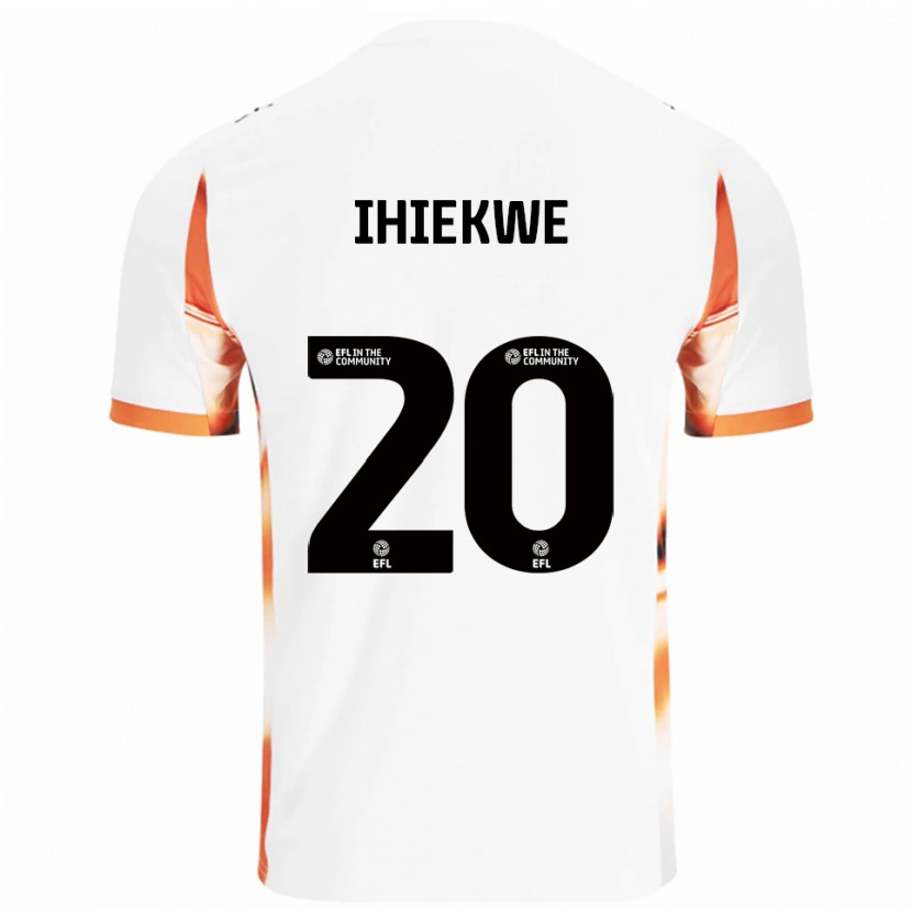 Danxen Mujer Camiseta Michael Ihiekwe #20 Blanco Naranja Negro 2ª Equipación 2025/26 La Camisa México