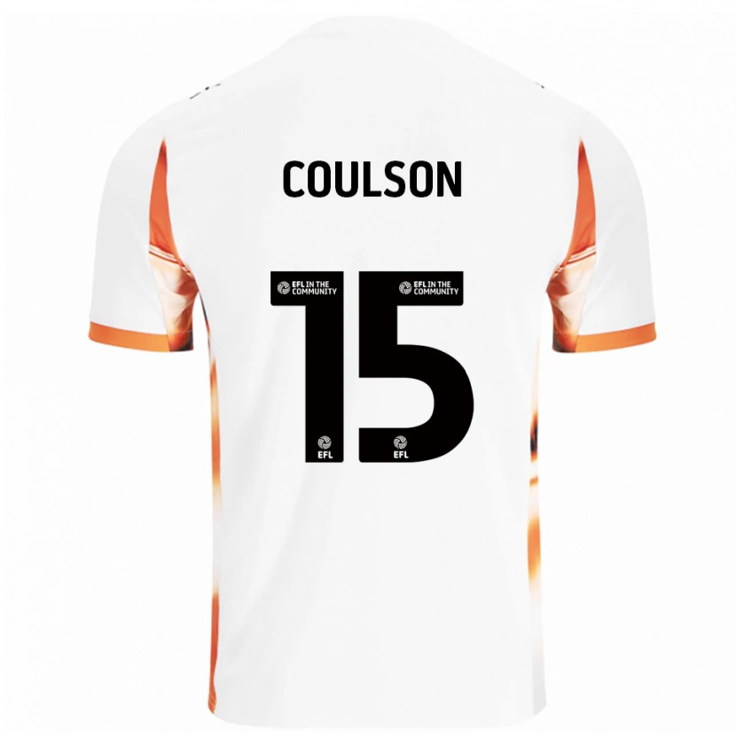 Danxen Mujer Camiseta Hayden Coulson #15 Blanco Naranja Negro 2ª Equipación 2025/26 La Camisa México