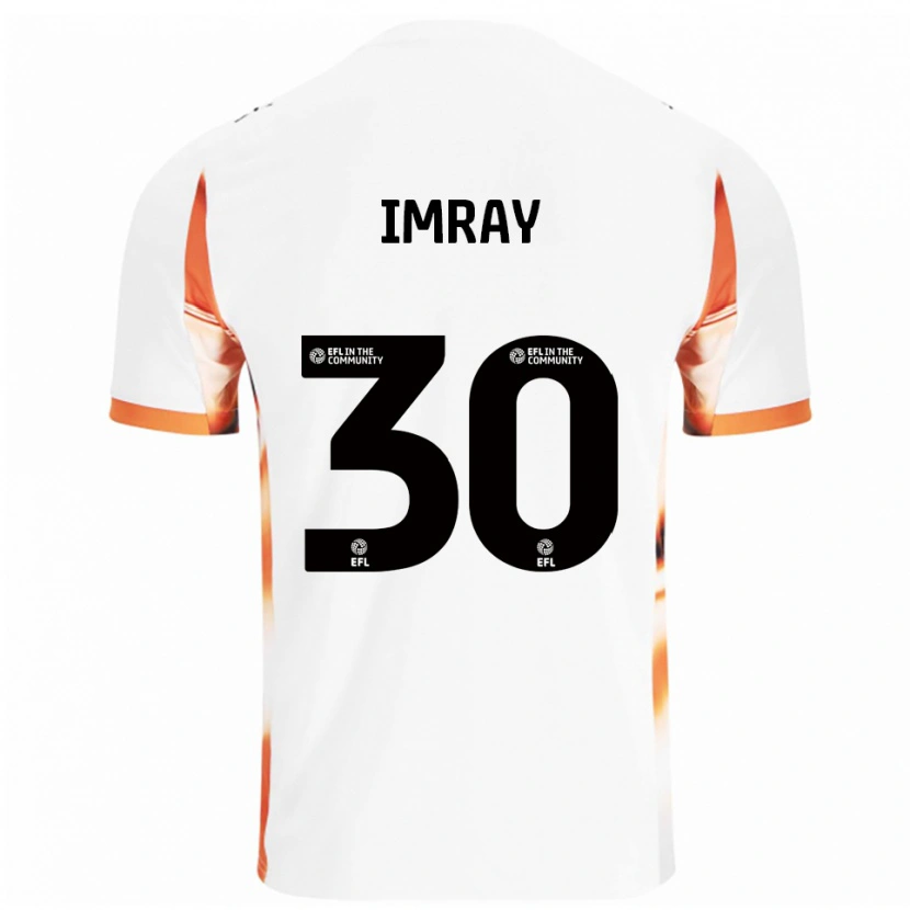 Danxen Mujer Camiseta Danny Imray #30 Blanco Naranja Negro 2ª Equipación 2025/26 La Camisa México