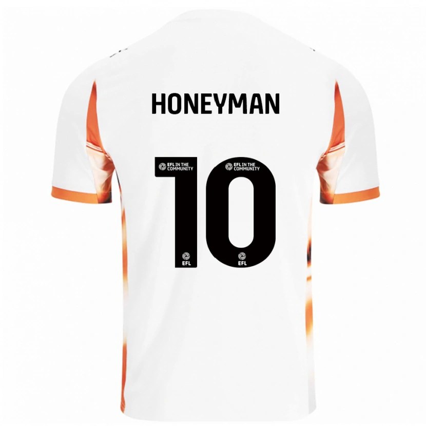 Danxen Mujer Camiseta George Honeyman #10 Blanco Naranja Negro 2ª Equipación 2025/26 La Camisa México