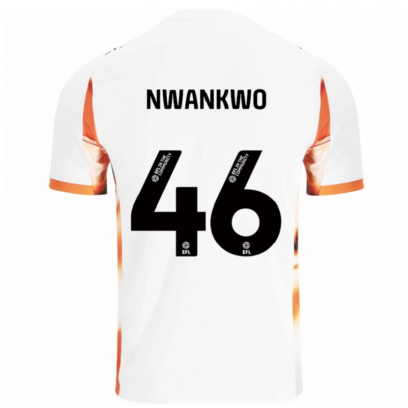 Danxen Mujer Camiseta Oluchukwu Nwankwo #46 Blanco Naranja Negro 2ª Equipación 2025/26 La Camisa México