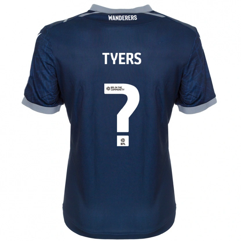 Danxen Mujer Camiseta Charlotte Tyers #0 Azul Marino Gris 2ª Equipación 2025/26 La Camisa México