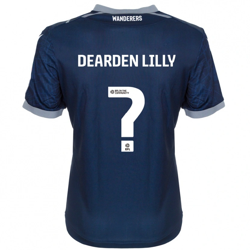 Danxen Mujer Camiseta Jessica Dearden-Lilly #0 Azul Marino Gris 2ª Equipación 2025/26 La Camisa México
