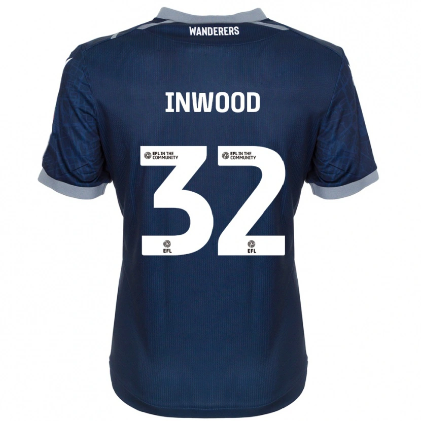 Danxen Mujer Camiseta Sam Inwood #32 Azul Marino Gris 2ª Equipación 2025/26 La Camisa México