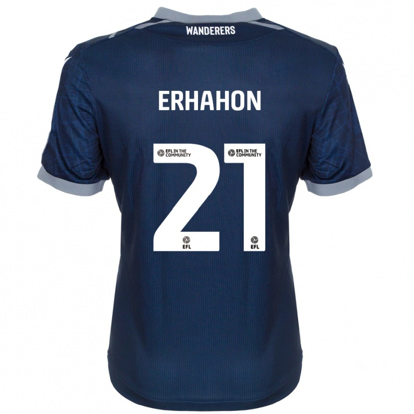 Danxen Mujer Camiseta Ethan Erhahon #21 Azul Marino Gris 2ª Equipación 2025/26 La Camisa México