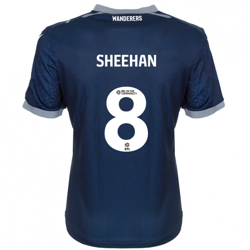 Danxen Mujer Camiseta Josh Sheehan #8 Azul Marino Gris 2ª Equipación 2025/26 La Camisa México