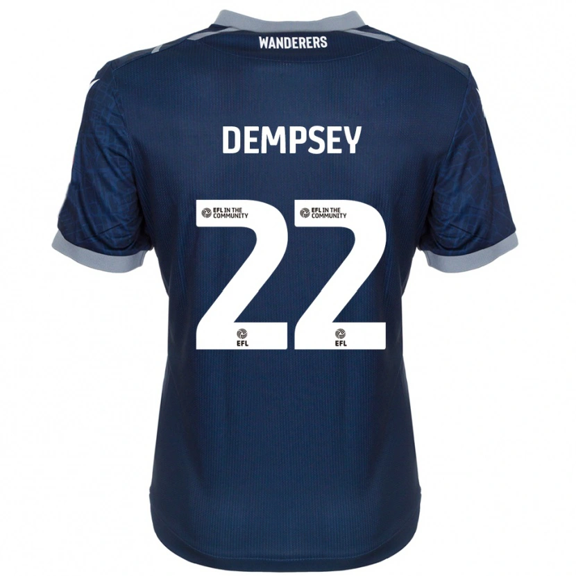 Danxen Mujer Camiseta Kyle Dempsey #22 Azul Marino Gris 2ª Equipación 2025/26 La Camisa México