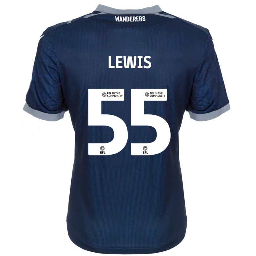 Danxen Mujer Camiseta Conor Lewis #55 Azul Marino Gris 2ª Equipación 2025/26 La Camisa México