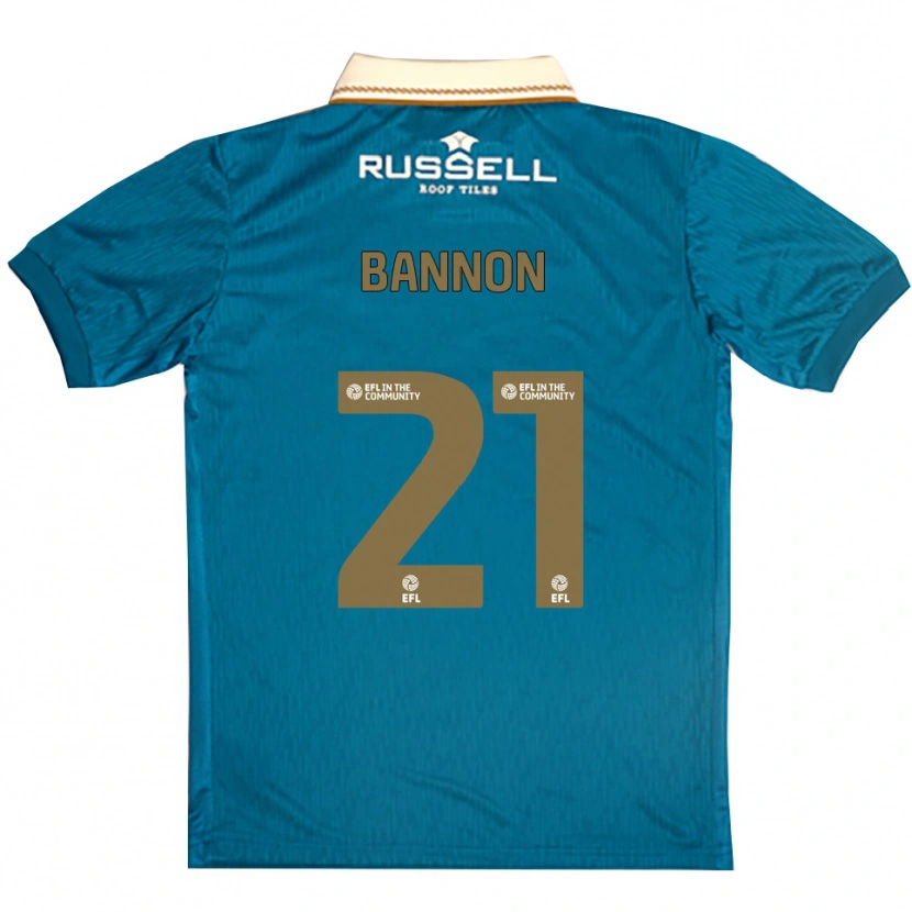 Danxen Mujer Camiseta Alex Bannon #21 Celeste Blanco 2ª Equipación 2025/26 La Camisa México