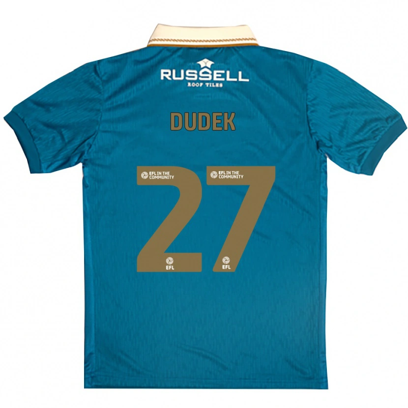 Danxen Mujer Camiseta Kamil Dudek #27 Celeste Blanco 2ª Equipación 2025/26 La Camisa México