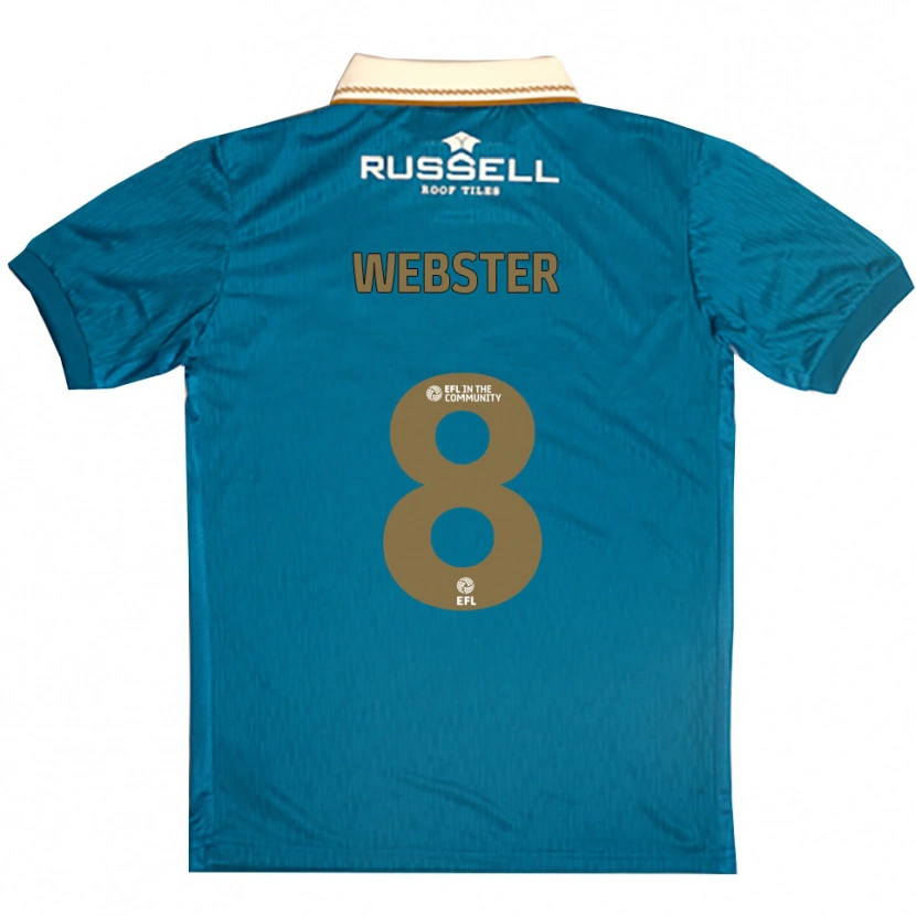 Danxen Mujer Camiseta Charlie Webster #8 Celeste Blanco 2ª Equipación 2025/26 La Camisa México