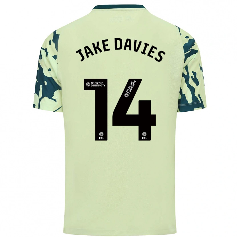 Danxen Mujer Camiseta Jake Davies #14 Verde Oscuro 2ª Equipación 2025/26 La Camisa México