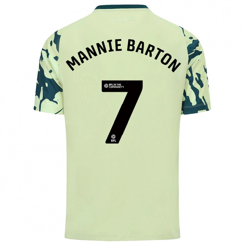 Danxen Mujer Camiseta Mannie Barton #7 Verde Oscuro 2ª Equipación 2025/26 La Camisa México
