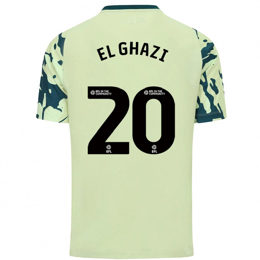 Danxen Mujer Camiseta Anwar El Ghazi #20 Verde Oscuro 2ª Equipación 2025/26 La Camisa México