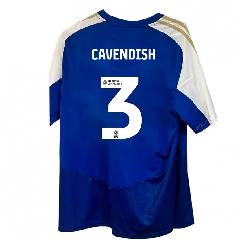 Danxen Mujer Camiseta Jacca Cavendish #3 Azul Blanco Dorado 2ª Equipación 2025/26 La Camisa México