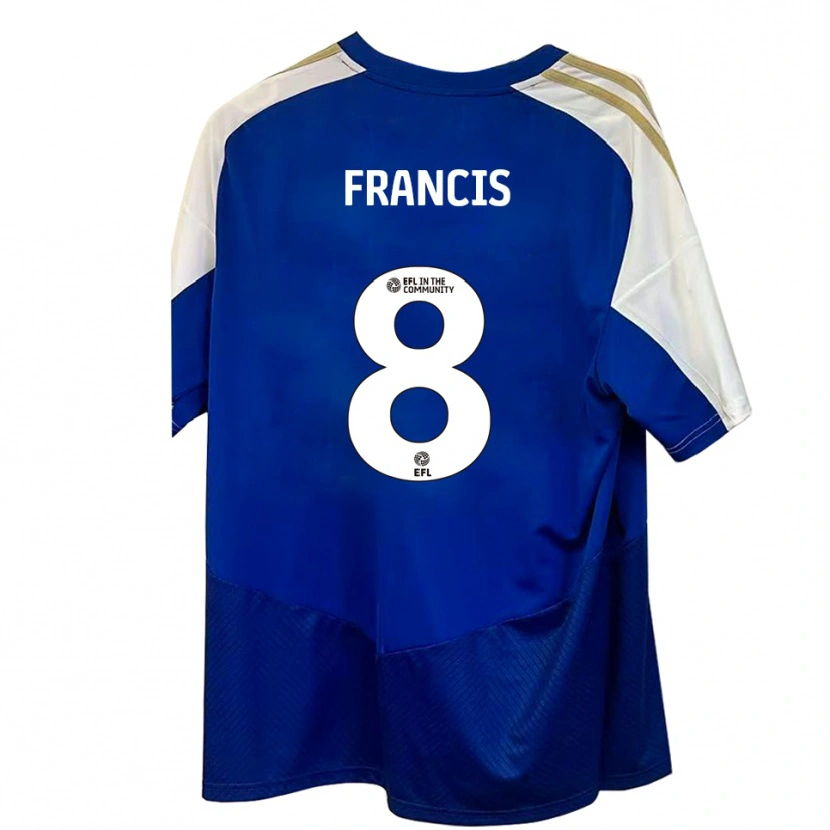 Danxen Mujer Camiseta Ed Francis #8 Azul Blanco Dorado 2ª Equipación 2025/26 La Camisa México