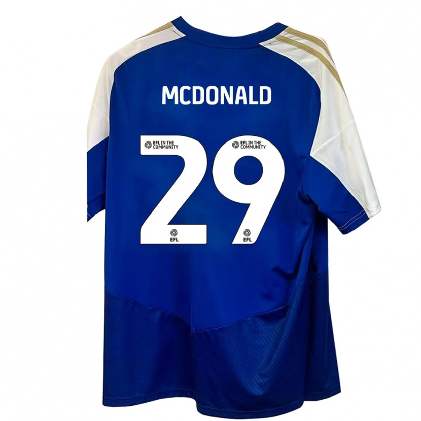 Danxen Mujer Camiseta Kevin Mcdonald #29 Azul Blanco Dorado 2ª Equipación 2025/26 La Camisa México