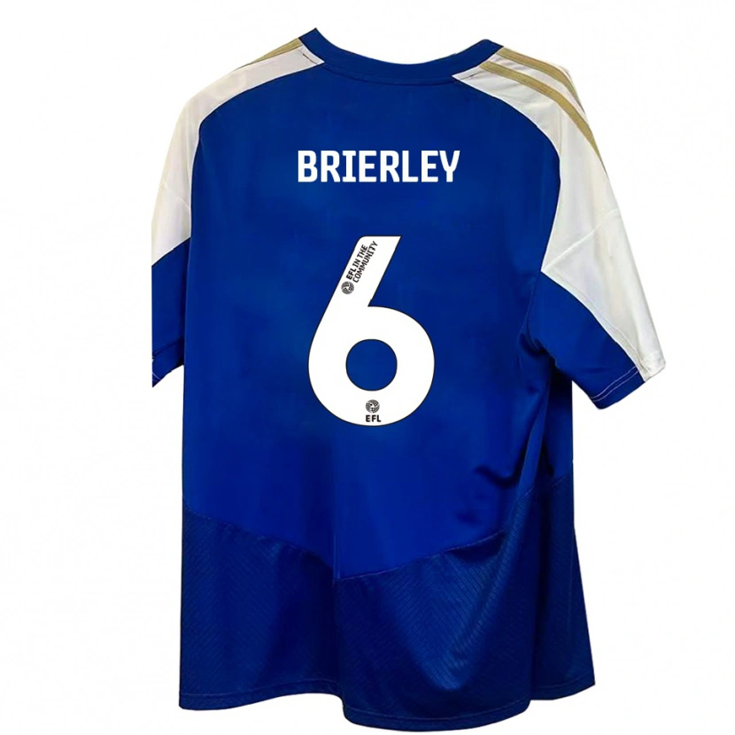 Danxen Mujer Camiseta Ethan Brierley #6 Azul Blanco Dorado 2ª Equipación 2025/26 La Camisa México