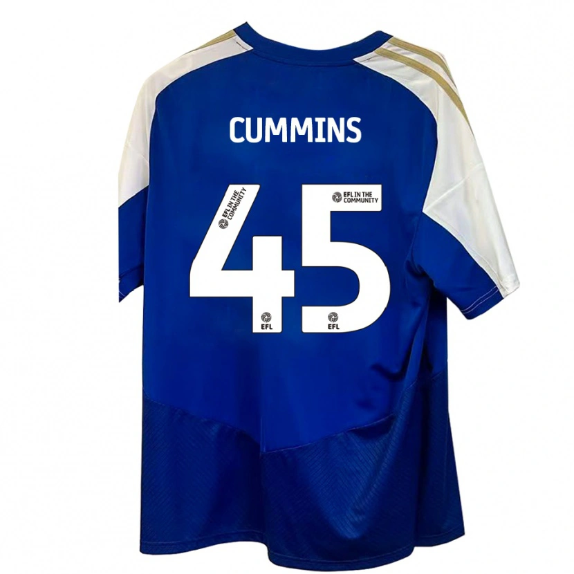 Danxen Mujer Camiseta Charlie Cummins #45 Azul Blanco Dorado 2ª Equipación 2025/26 La Camisa México