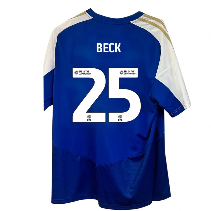 Danxen Mujer Camiseta Steph Beck #25 Azul Blanco Dorado 2ª Equipación 2025/26 La Camisa México