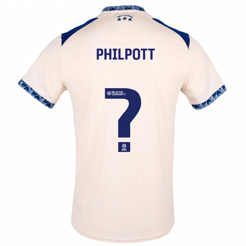 Danxen Mujer Camiseta Cian Philpott #0 Blanco Hueso Azul Marino 2ª Equipación 2025/26 La Camisa México