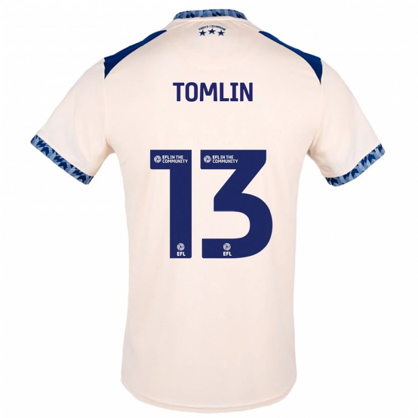 Danxen Mujer Camiseta Phoebe Tomlin #13 Blanco Hueso Azul Marino 2ª Equipación 2025/26 La Camisa México