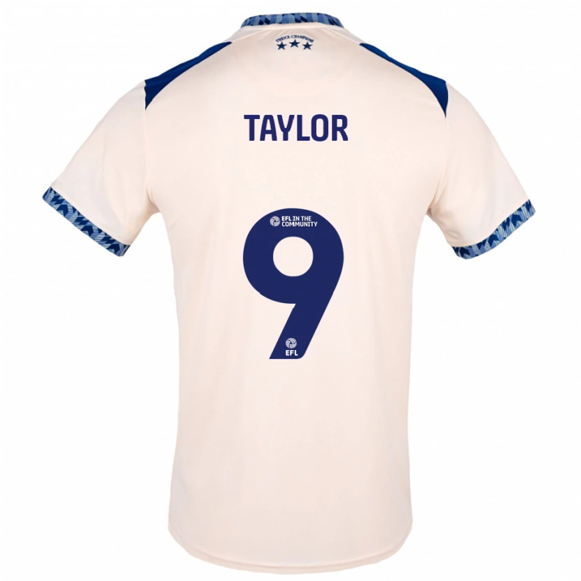 Danxen Mujer Camiseta Joe Taylor #9 Blanco Hueso Azul Marino 2ª Equipación 2025/26 La Camisa México