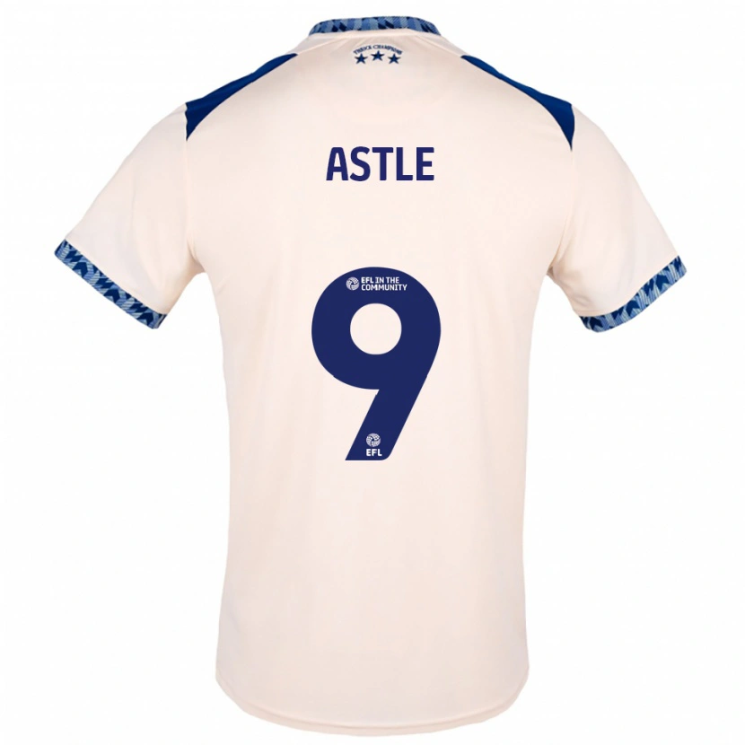 Danxen Mujer Camiseta Katie Astle #9 Blanco Hueso Azul Marino 2ª Equipación 2025/26 La Camisa México