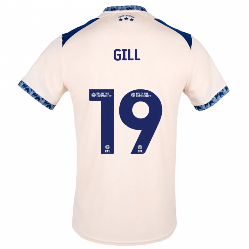 Danxen Mujer Camiseta Charlotte Gill #19 Blanco Hueso Azul Marino 2ª Equipación 2025/26 La Camisa México