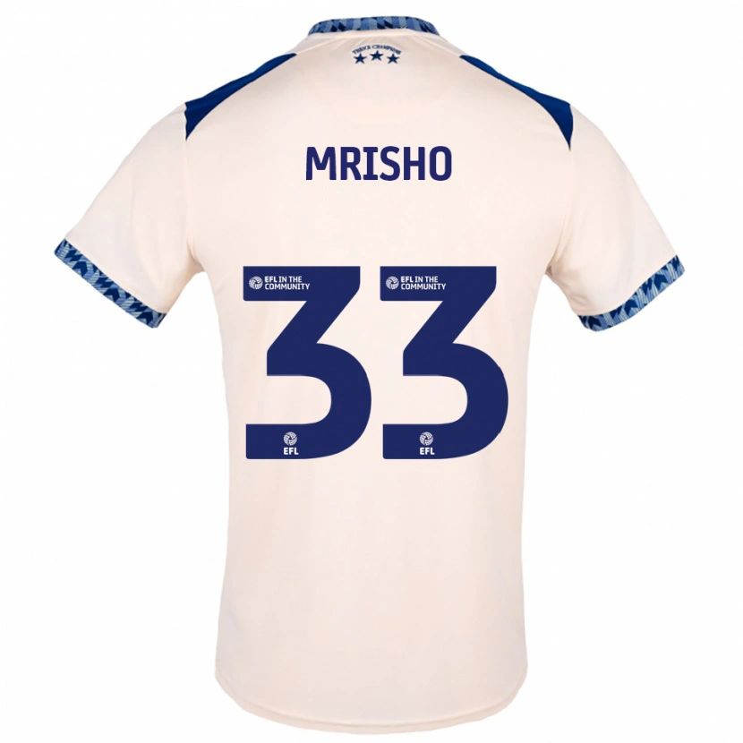 Danxen Mujer Camiseta Omari Mrisho #33 Blanco Hueso Azul Marino 2ª Equipación 2025/26 La Camisa México