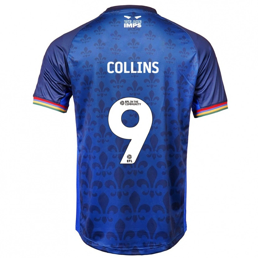Danxen Mujer Camiseta James Collins #9 Azul Azul Marino 2ª Equipación 2025/26 La Camisa México